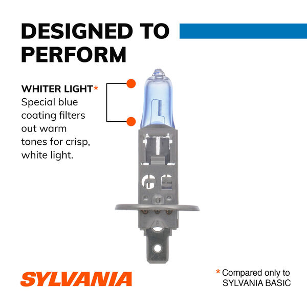 SYLVANIA H1 SilverStar zXe Halogen Headlight Bulb, 2 Pack, , hi-res